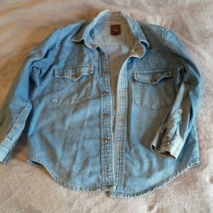 Light Blue Denim Shirt Jacket - Unbranded